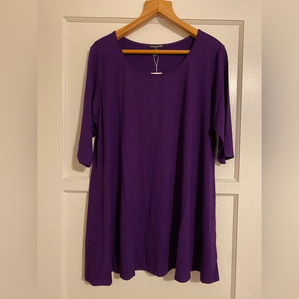 Eileen Fisher, Ultra Violet Scoop Neck Tunic